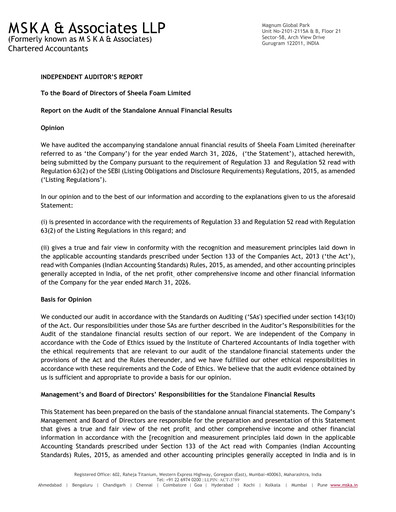 Thumbnail Sheela Foam
 Financial Statement 2025-2026