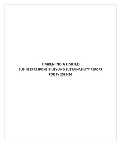 Thumbnail Timken India ESG Report 2023-2024