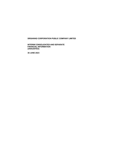 Thumbnail Srisawad Corporation Quarterly Report 2023-q2