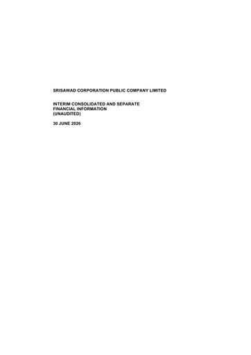 Thumbnail Srisawad Corporation Quarterly Report 2026-q2