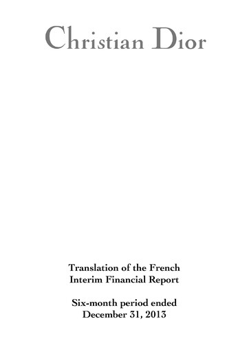 Thumbnail Dior Half-year Report 2013-h1