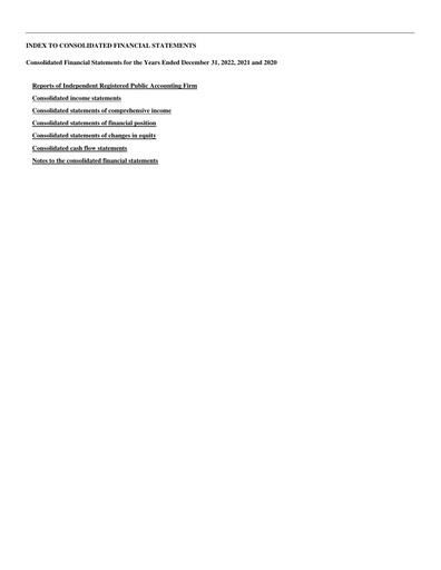 Thumbnail Materialise NV Financial Statement 2022