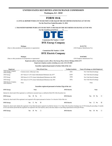 Thumbnail DTE Energy
 Annual Report 2024