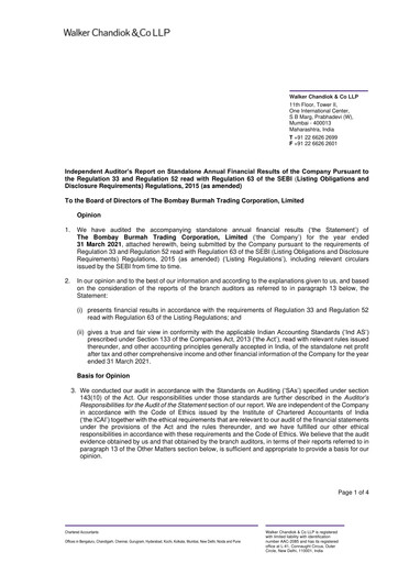 Thumbnail Bombay Burmah Financial Report 2020-2021