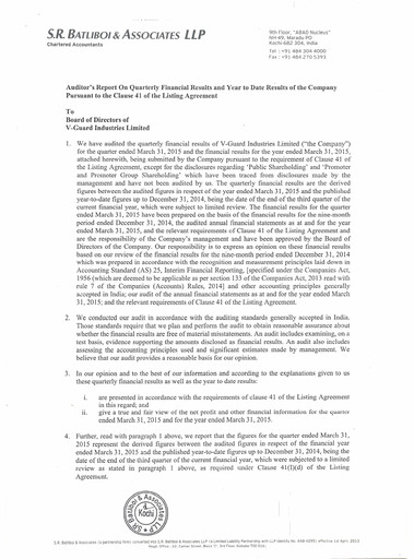 Thumbnail V-Guard Industries
 Financial Statement 2014-2015