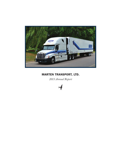 Thumbnail Marten Transport Annual Report 2013
