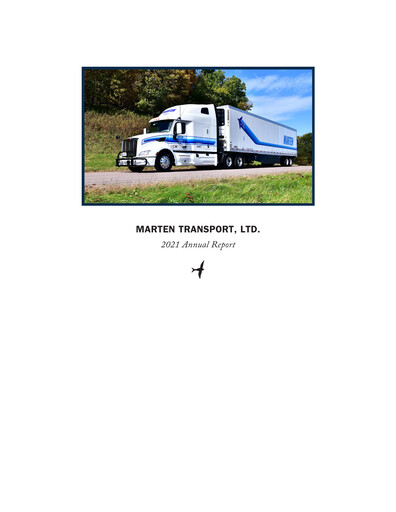 Thumbnail Marten Transport Annual Report 2021