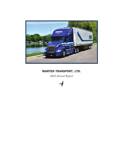 Thumbnail Marten Transport Annual Report 2022