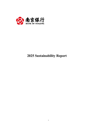 Miniature Bank of Nanjing Rapport de durabilité 2025