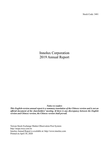 Thumbnail Innolux Annual Report 2019