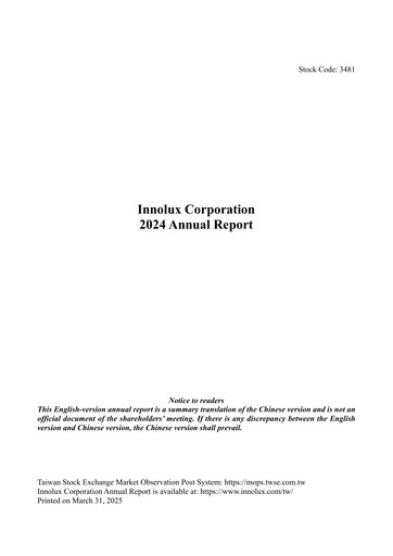 Thumbnail Innolux Annual Report 2024