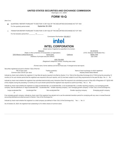 Vorschaubild Intel Quartalsbericht 2024-q3