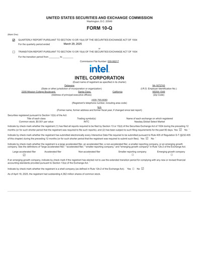 Thumbnail Intel Quarterly Report 2025-q1