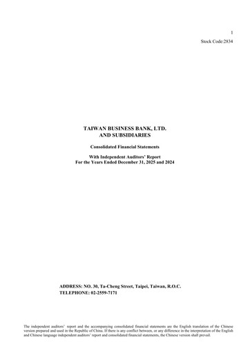 Miniature Taiwan Business Bank
 Bilan financier 2025