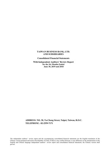 Thumbnail Taiwan Business Bank
 Half-year Report 2019-h1