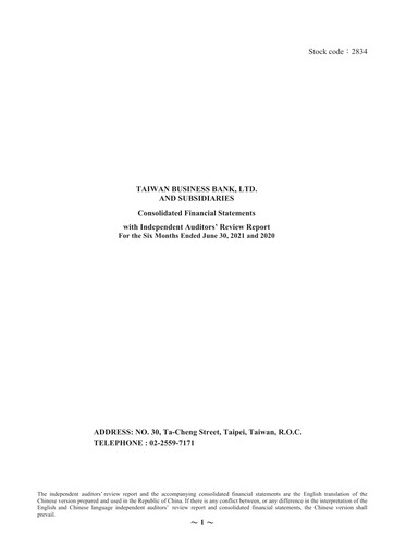 Thumbnail Taiwan Business Bank
 Half-year Report 2021-h1
