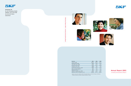 Miniature SKF India Rapport annuel 2003