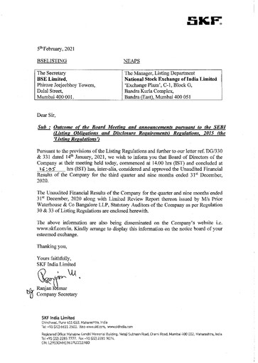 Thumbnail SKF India Quarterly Report 2020-q3