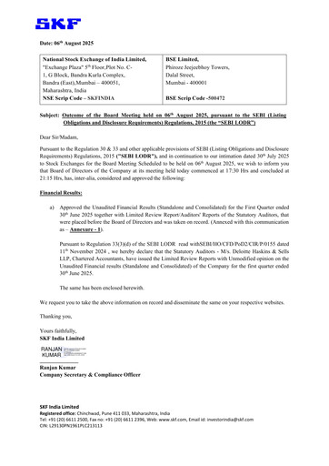 Thumbnail SKF India Quarterly Report 2025-q1