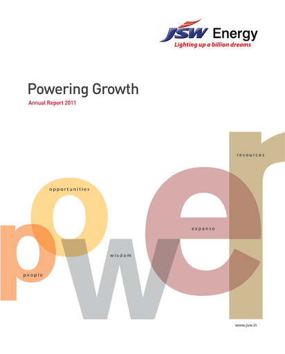 Miniature JSW Energy
 Rapport annuel 2010-2011