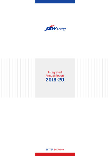 Thumbnail JSW Energy
 Annual Report 2019-2020
