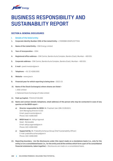 Thumbnail JSW Energy
 ESG Report 2022-2023