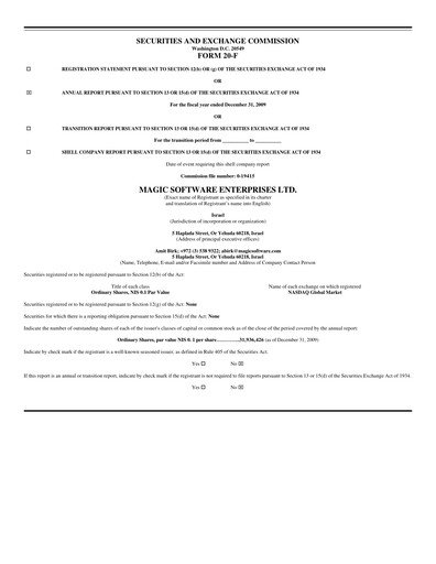 Thumbnail Magic Software Annual Report 2009