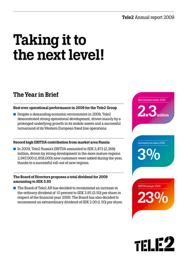 Thumbnail Tele2 Annual Report 2009