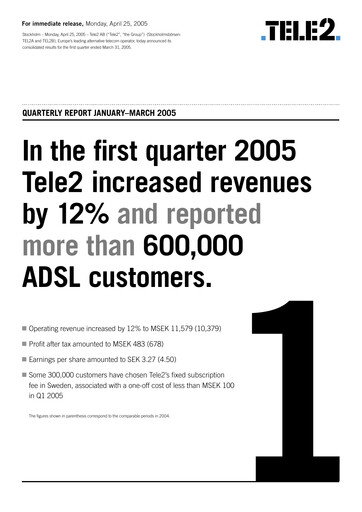 Thumbnail Tele2 Quarterly Report 2005-q1