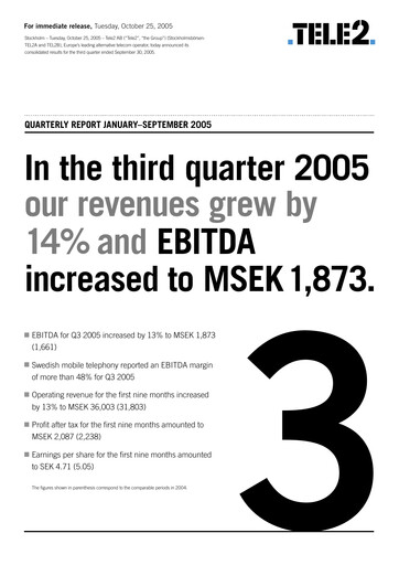 Thumbnail Tele2 Quarterly Report 2005-q3