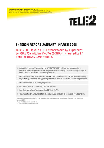 Thumbnail Tele2 Quarterly Report 2008-q1