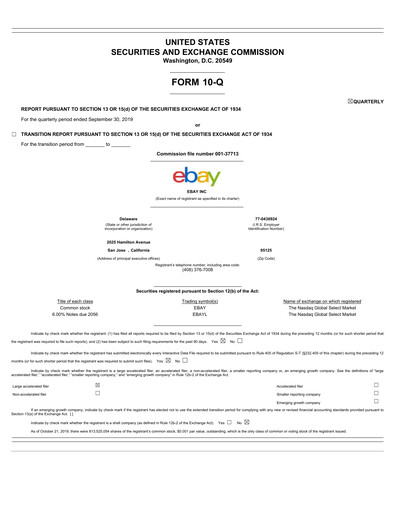 Thumbnail eBay Quarterly Report 2019-q3