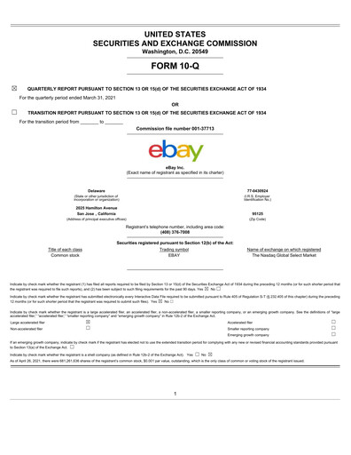 Thumbnail eBay Quarterly Report 2021-q1
