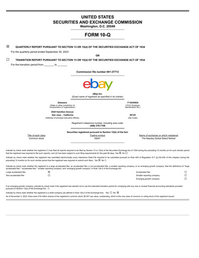 Thumbnail eBay Quarterly Report 2023-q3
