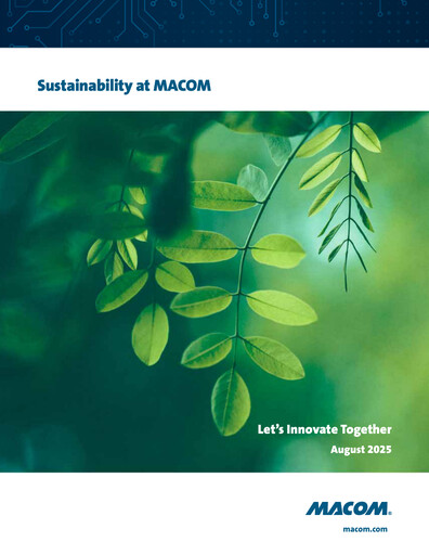 Thumbnail MACOM Technology Solutions Sustainability Report 2025