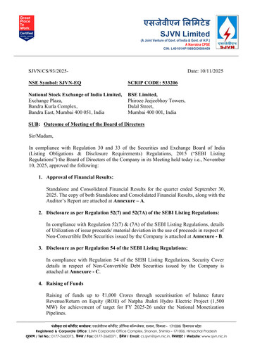 Thumbnail SJVN
 Quarterly Report 2025-q2
