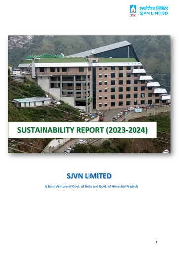 Thumbnail SJVN
 Sustainability Report 2023-2024