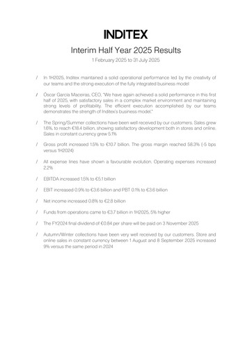 Thumbnail Inditex Half-year Report 2025-h1