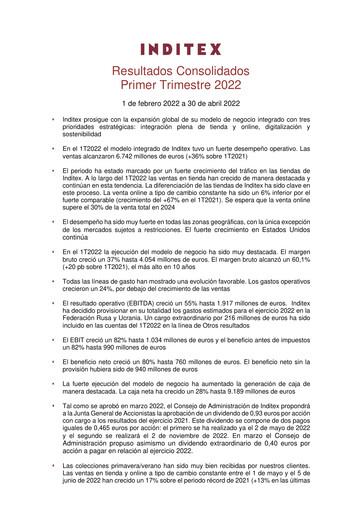 Thumbnail Inditex Quarterly Report 2022-q1