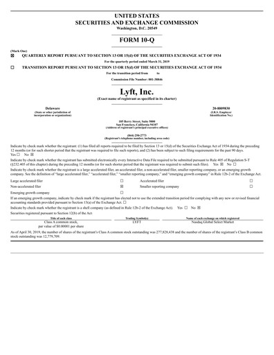 Thumbnail Lyft Quarterly Report 2019-q1
