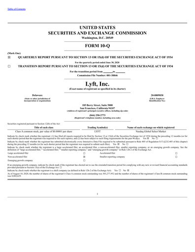 Thumbnail Lyft Quarterly Report 2020-q2