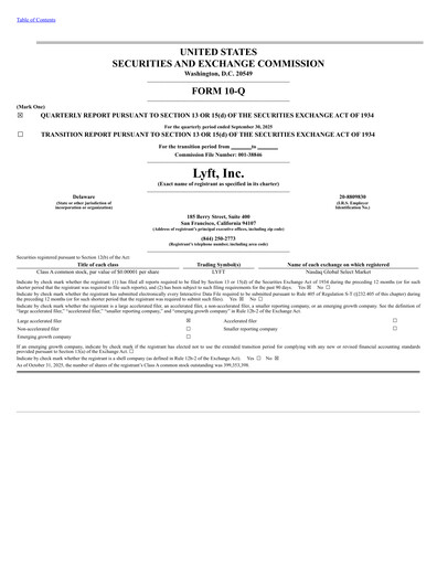 Thumbnail Lyft Quarterly Report 2025-q3