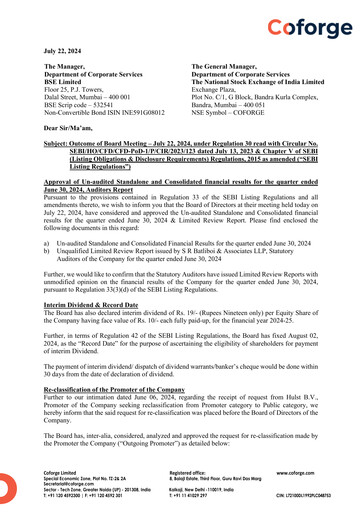 Thumbnail Coforge
 Quarterly Report 2024-q1