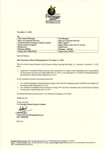 Thumbnail Prestige Group
 Quarterly Report 2021-q2