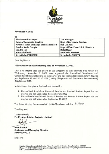 Thumbnail Prestige Group
 Quarterly Report 2022-q2