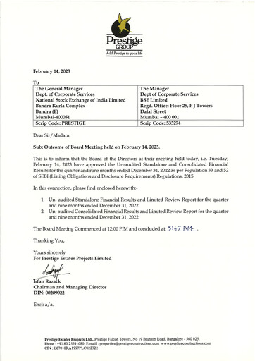 Thumbnail Prestige Group
 Quarterly Report 2022-q3