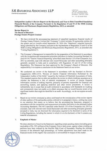 Thumbnail Prestige Group
 Quarterly Report 2024-q2
