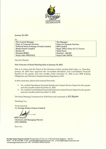Thumbnail Prestige Group
 Quarterly Report 2024-q3