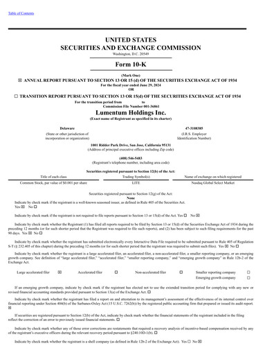 Thumbnail Lumentum Annual Report 2023-2024