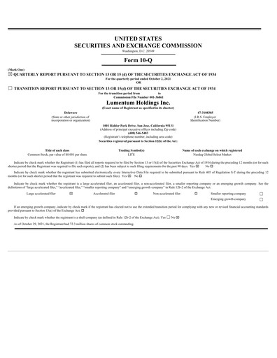 Thumbnail Lumentum Quarterly Report 2022-q1